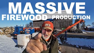 MASSIVE FIREWOOD PROCESSING DAY EASTONMADE 22MB STYLE [upl. by Philo]