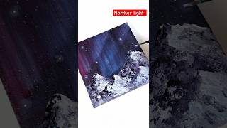 Northern lights painting acrylic northernlights painting acrylicpainting shorts [upl. by Birchard435]