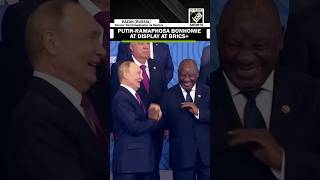 BRICS Bonhomie PutinRamaphosa giggling  INDIARUSSIACHINA brics kazan russia [upl. by Tereve739]