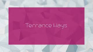 Terrance Hays  appearance [upl. by Vonny]