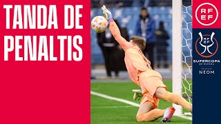 La tanda de penaltis que metió al Fútbol Club Barcelona en la final de la Supercopa 2023 [upl. by Annmaria503]