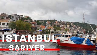 Istanbul Sariyer  Walking Tour In Sarıyer Beautiful Streets amp Beach  26 August 2022  4K UHD 60FPS [upl. by Nodnahs44]