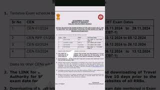 Finally Exam date announced 🥲rrbexam2024 rrbje rrb exampreparation timemanagement [upl. by Trevethick]