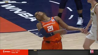 Caitlin Clark FOULED By Dijonai Carrington Who COMPLAINS It Was A Flop  WNBA Indiana Fever vs Sun [upl. by Stagg324]