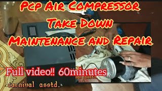 Portable Pcp air compressor repair 4500psi made in china compressor full lengthcrazy pump sound [upl. by Marya]