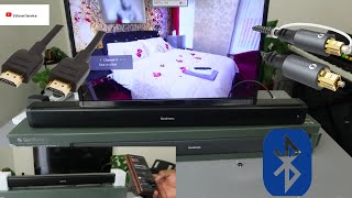 Goodmans Soundbar Audio Testing and How to Connect To TV With HDMI ARC Optical Cable and Bluetooth [upl. by Yoc]