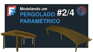 Pergolado paramétrico no FreeCAD  Vigas [upl. by Hal]