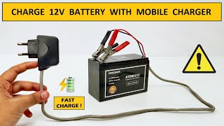 12 Volt Power Supply for 100Ah Battery Charger using Mobile Charger  220v AC to 12v DC [upl. by Moir209]