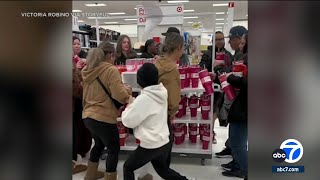 New Stanley cups spark chaos at Target selling out in minutes [upl. by Okimuk600]