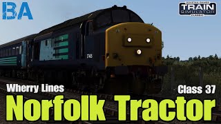 Norfolk Tractor  Class 37  Wherry Lines  Train Simulator [upl. by Akemor]