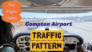 Traffic pattern  15 minutes full flight video  Cessna172 4K [upl. by Nairehs18]