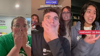 College Decision Reaction 2022 Harvard Yale NYU Tufts MIT USC etc  Tiktok [upl. by Florri]