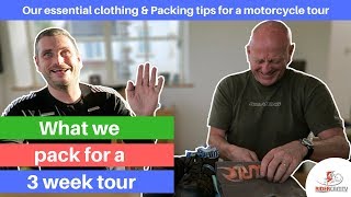 Packing for a Motorcycle Tour  Our tips and trick for a 3 week tour [upl. by Aimo]