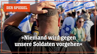 Gewaltsame Proteste in Israel gegen Inhaftierung von Soldaten  DER SPIEGEL [upl. by Khichabia]