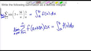 Converting a Riemann Sum to a Definite Integral [upl. by Siroval644]