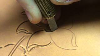 Carving Leather by Bruce Cheaney Custom Saddlemaker Part 1 [upl. by Akisej903]