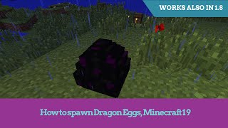 How to Spawn a Dragon Egg In Minecraft 1819110 EASY Cheats On Only [upl. by Anastasia]