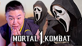 I CALLED IT MORTAL KOMBAT 1  FIRST LOOK AT GHOSTFACE GAMEPLAY REACTION [upl. by Kattie]