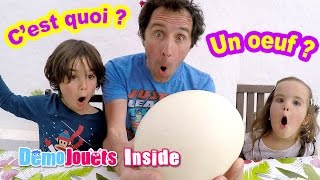 VLOG LE PLUS GROS OEUF AU PLAT DU MONDE  Oeuf géant dAutruche  Démo Jouets Inside [upl. by Ziagos478]