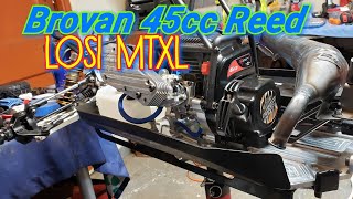 Losi MTXL BartaloneRovan 45cc Reed Brovan First Start amp Upgrades [upl. by Manuel]