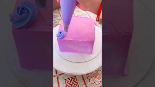 Easy and quick cake decoration tutorial for beginnerscakefloraldesignrosette cakeytshortsshort [upl. by Notnek]