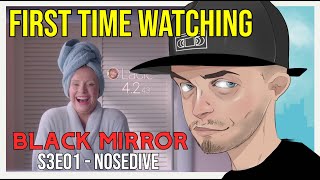 Black Mirror S3E01  Nosedive REACTION FIRST TIME WATCHING [upl. by Elora]