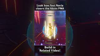 LOOK HOW FAST NAVIA CLEARS THE ABYSS PMA [upl. by Myo]