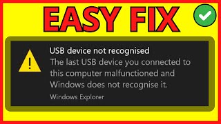 Fix USB Device Not Recognized in Windows 1110 Easy Solutions [upl. by Jeannie231]