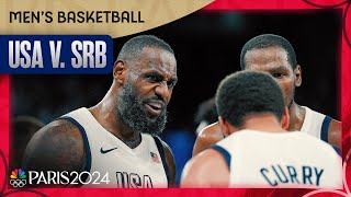 Team USA ESCAPES with semifinal win over Serbia behind Curry LeBron  Paris Olympics  NBC Sports [upl. by Cally506]