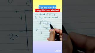 Square root by long division methodmathstricks mathshorts [upl. by Wattenberg787]