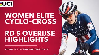 Round 5  Women Elite Highlights  202021 UCI Cyclocross World Cup  Overijse [upl. by Pasahow]