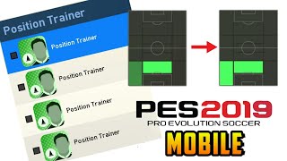 POSITION TRAINER  PES 19 MOBILEPC  TUTORIAL [upl. by Lyrac]