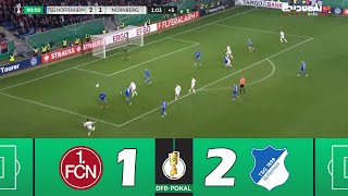 1 FC Nürnberg gegen TSG Hoffenheim 12  DFBPokal 202425  Spielen Höhepunkte [upl. by Issie]