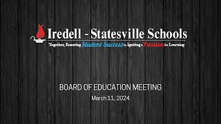 March 11 2024  Board of Education Meeting [upl. by Ja]