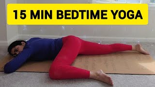 15 Minute Bedtime Yoga  Yoga for Better SLEEP and relaxation  Evening Yoga sleep bedtimeyoga [upl. by Ayotnom]