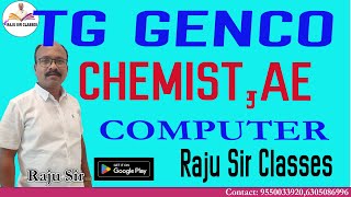 TG GENCO CHEMIST AE COMPUTER [upl. by Eidnarb]