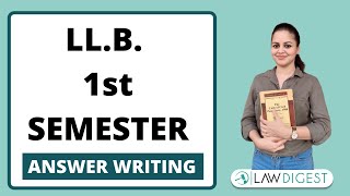 LLB Semester Exams amp Answer Writing  How to study for 1st Semester LLB [upl. by Braasch]