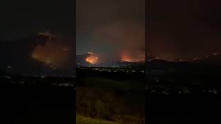 Video captures the Airport Fire in Trabuco Canyon CA [upl. by Aural]