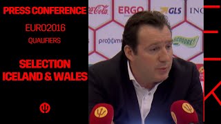 Press Conference Marc Wilmots Selection Iceland – Wales [upl. by Arymahs]