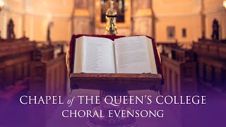 Choral Evensong Live from Queens on Wednesday 6 November 2024 [upl. by Villada]