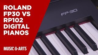 Roland  FP30 VS RP102  Digital Pianos [upl. by Anilegna]