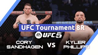 UFC 토너먼트 코리 샌드헤이건 VS 카일러 필립스  밴텀급 8강 [upl. by Airamak488]