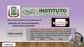 INSTITUTO CONSULPLAN  Prefeitura Municipal de PitangueirasSP  Concurso para Contador [upl. by Audres]