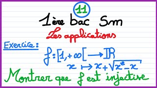 1er bac sm  les applications 11  Exercice sur lapplication injective [upl. by Elcarim231]