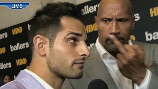 The Rock Gives Me The Middle Finger on Live TV at Ballers Premiere [upl. by Alleira]