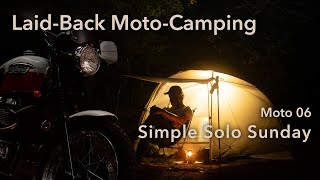 LAIDBACK SOLO MOTO CAMPING  Triumph Scrambler Rolex Explorer 124270 Relaxing [upl. by Schuyler]