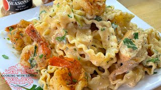 The Best Creamy Chicken And Shrimp Pasta  Creamy Cajun Chicken And Shrimp Pasta [upl. by Lipps]