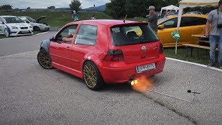 VW Golf MK4 GTI 18T  LOUD ANTILAG Sound amp Flames [upl. by Xonnel]