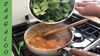 How To Cook Saag Aloo At Home Best VegetarianVegan Recipe for This Popular Restaurant Dish [upl. by Behah]