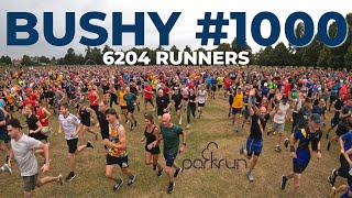 Bushy parkrun 1000  The worlds largest parkrun 6204 runners 4K [upl. by Odrude298]